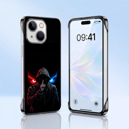 iPhone 15 5G Hooded Shadow Black Printed  Frameless Back Case