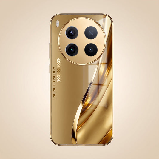 Vivo X300 Pro 5G Luxury Infinity Energy Gold Electroplated Glass Phone Case