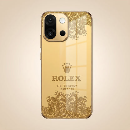 OnePlus 13s 5G Rolex Crown Gold Electroplated Glass Phone Back Case