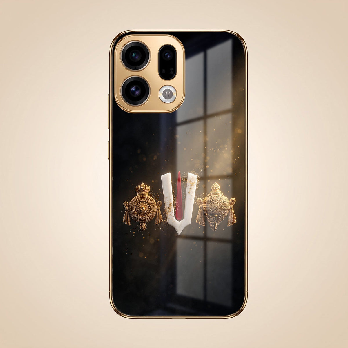 Oppo Find X9 5G Royal Heritage Edition Gold Electroplated Glass Phone Back Case