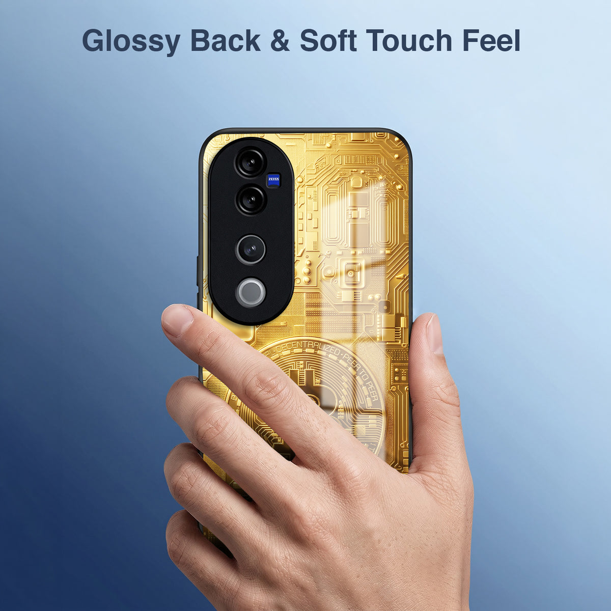 Vivo V50 5G Bitcoin Acrylic Glass Back Case