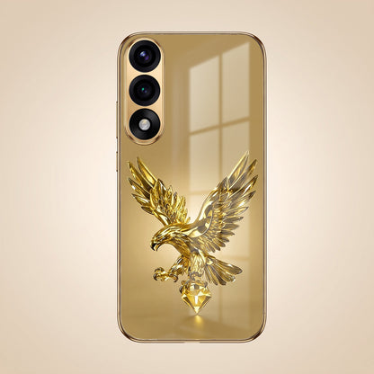 Oneplus Nord 5 5G Golden Eagle Gold Electroplated Glass Phone Back Case