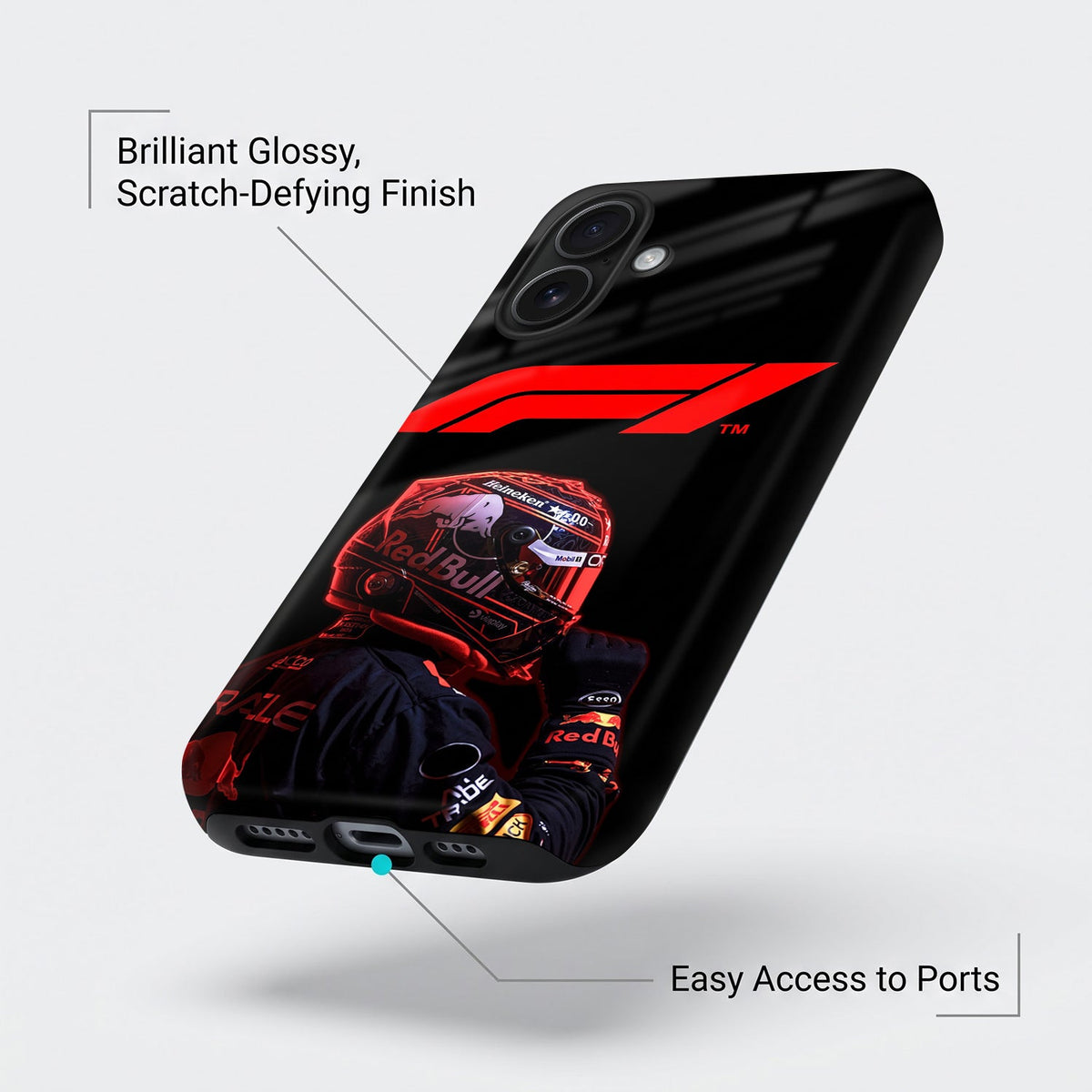 iPhone 16 5G F1 Racing Car Driver Protective Cases