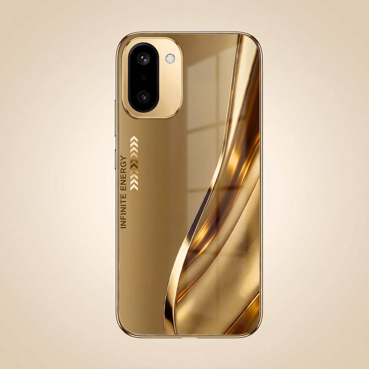 OnePlus 15R 5G Luxury Infinity Energy Gold Electroplated Glass Phone Case
