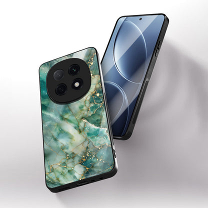 OPPO F29 Pro 5G Premium Acrylic Shockproof Glass Back Case (Emerald Veins)