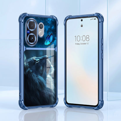Vivo V60 5G Mystic Lion Butterfly Dual-Tone Transparent Airbags Case