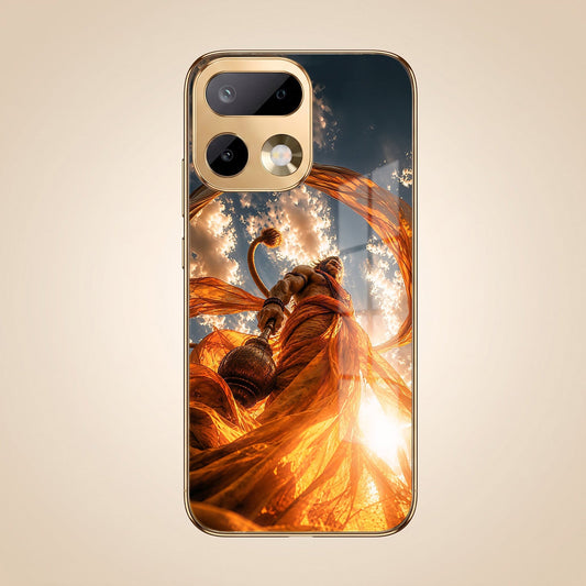 Realme 16 Pro+ 5G Divine Hanuman Gold Electroplated Glass Phone Back Case