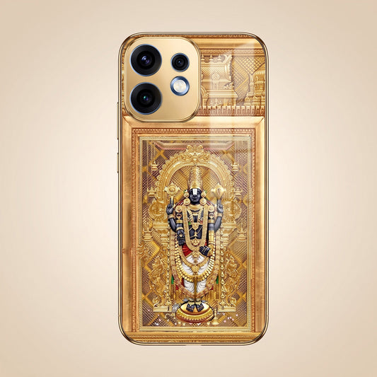 Oppo Reno 16 5G Premium Heritage Gold Electroplated Glass Phone Back Case