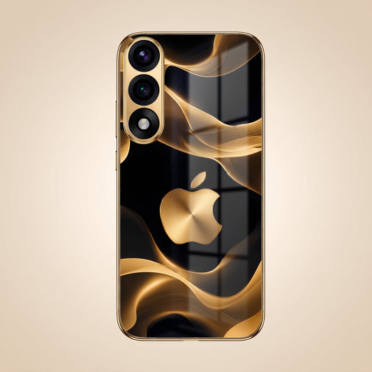 OnePlus Nord 5 5G Luxury Wave Gold Electroplated Glass Phone Back Case
