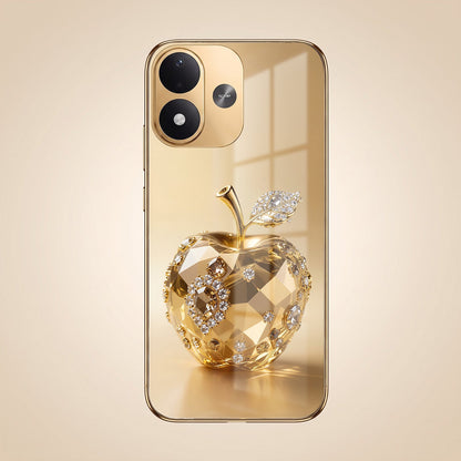 Redmi Note 17 5G Golden Apple Gold Electroplated Glass Phone Back Case