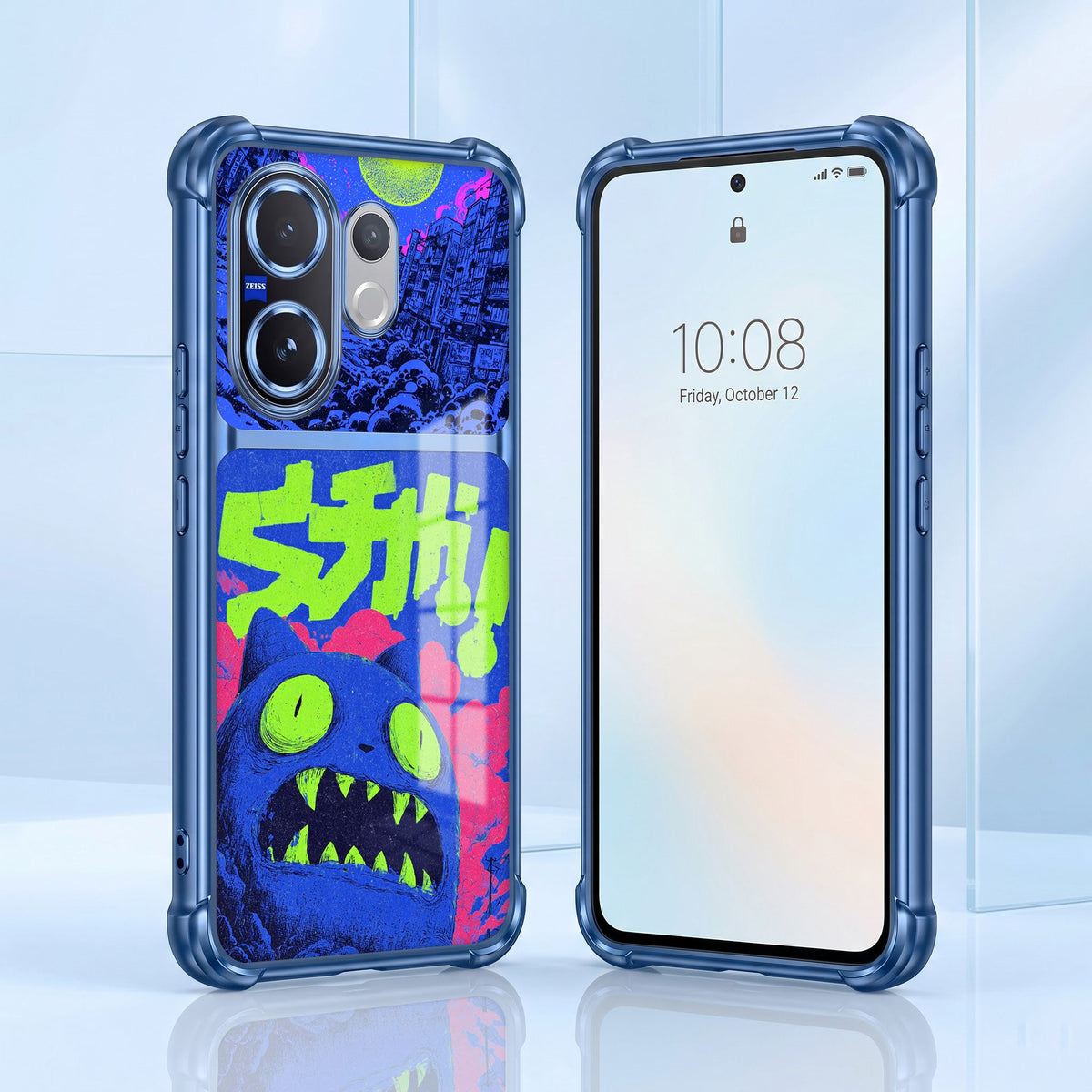 Vivo V60 5G Neon Monster Dual-Tone Transparent Airbags Case