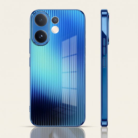 Vivo V60 5G Aureon X1 Blue Electroplated Glass Phone Back Case