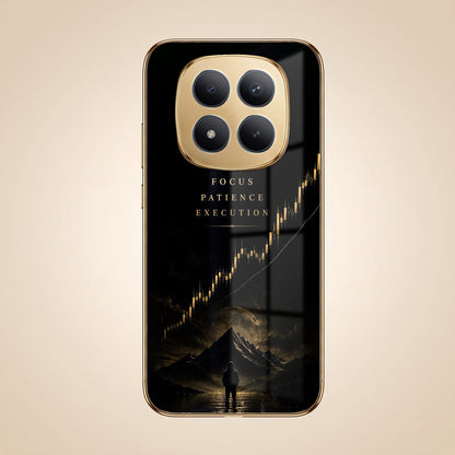 Redmi Note 15 Pro Plus 5G Focus Gold Electroplated Glass Phone Back Case