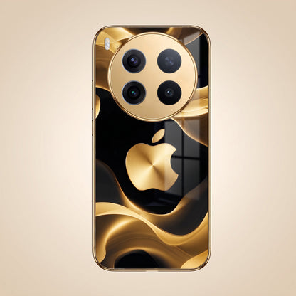 Vivo X300 Pro 5G Luxury Wave Gold Electroplated Glass Phone Back Case