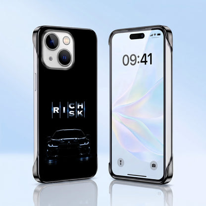 iPhone 15 5G Risk Black Printed  Frameless Back Case