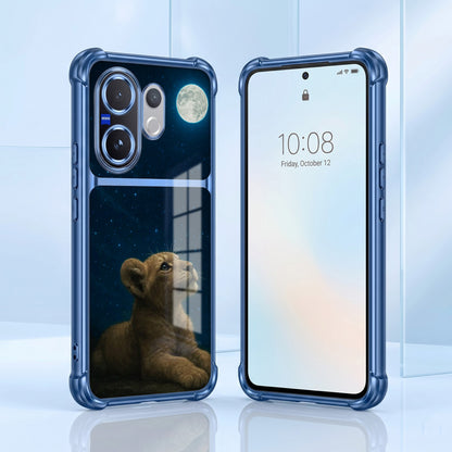 Vivo V60 5G Moonlit Baby Lion Dual-Tone Transparent Airbags Case