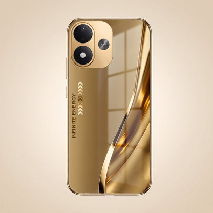 Redmi Note 17 5G Luxury Infinity Energy Gold Electroplated Glass Phone Case