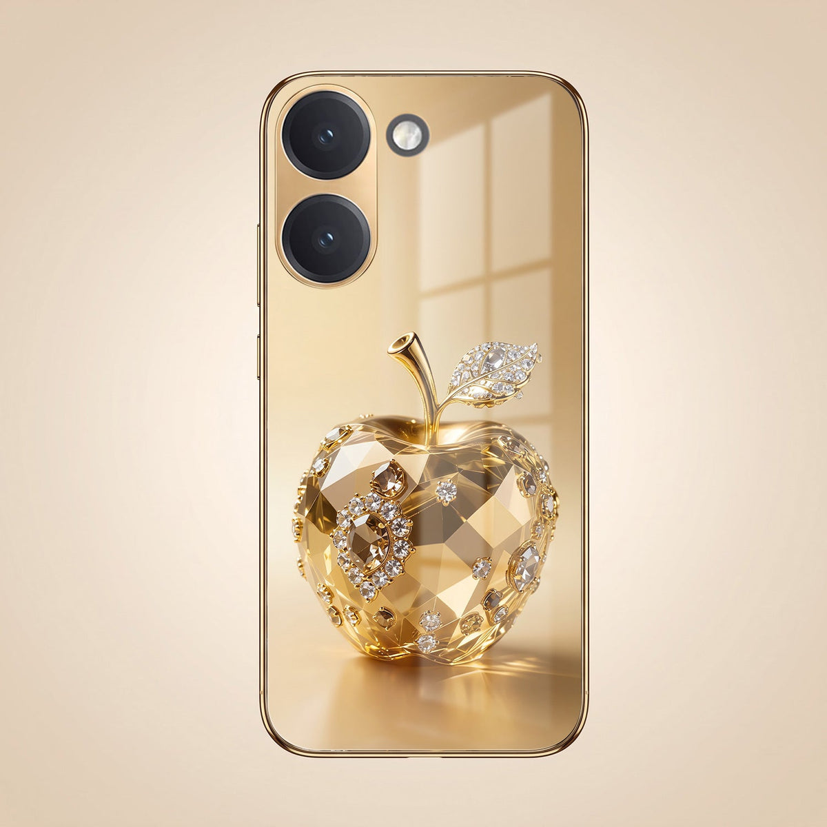 Poco X8 Pro 5G Golden Apple Gold Electroplated Glass Phone Back Case
