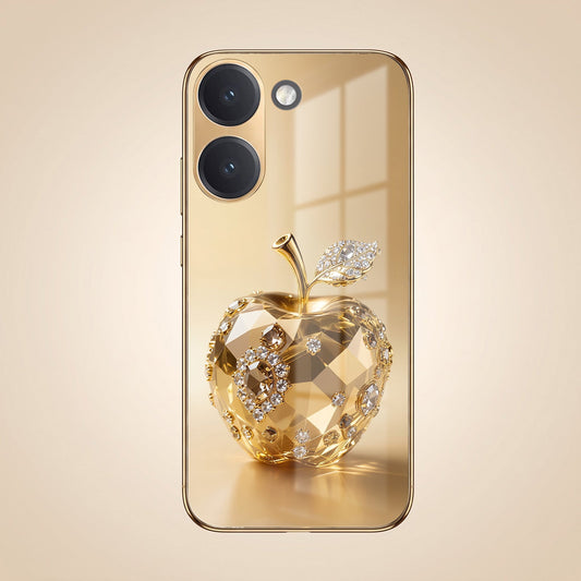 Poco X8 Pro 5G Golden Apple Gold Electroplated Glass Phone Back Case