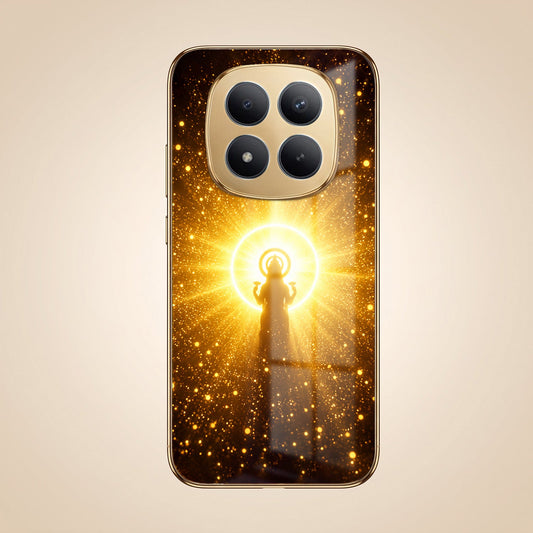Redmi Note 15 Pro+ 5G Lakshmi Sacred Gold Electroplated Glass Phone Back Case