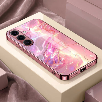 Samsung Galaxy A36 5G Pearl Aurora Pink Electroplated Glass Phone Back Case