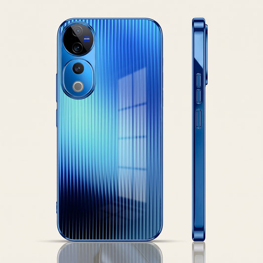 Vivo V40 Pro 5G Aureon X1 Blue Electroplated Glass Phone Back Case