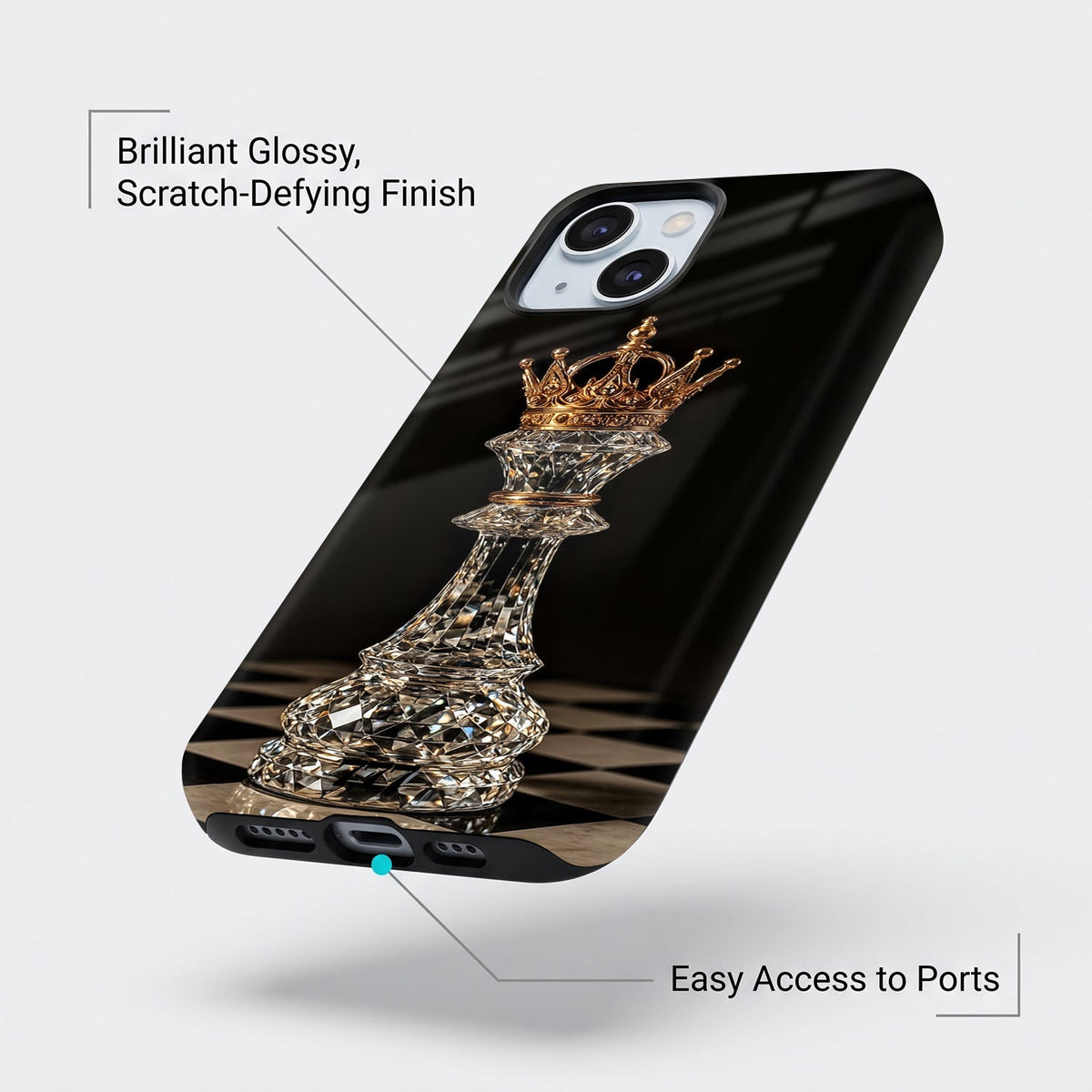 iPhone 15 5G Royal Chess King Proective Case