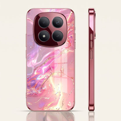 Redmi Note 15 Pro+ 5G Pearl Aurora Pink Electroplated Glass Phone Back Case