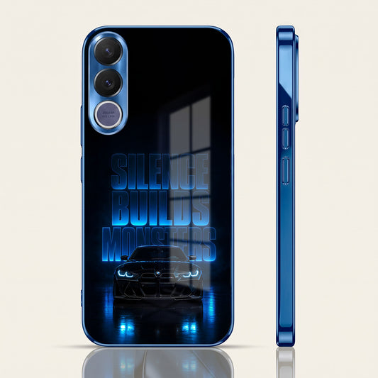 Vivo V70 FE 5G Silence Build Monsters Blue Electroplated Glass Phone Back Case