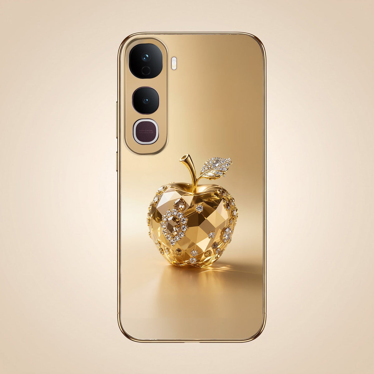 Vivo Y400 Pro 5G Golden Apple Gold Electroplated Glass Phone Back Case
