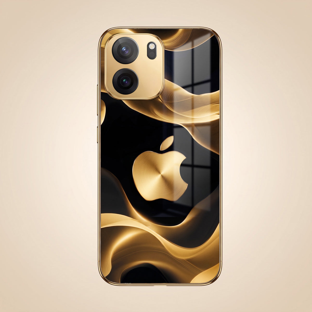 OnePlus Nord CE6 5G Luxury Wave Gold Electroplated Glass Phone Back Case