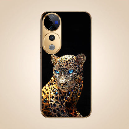 Vivo V40 Pro 5G Panther Gold Electroplated Glass Phone Back Case