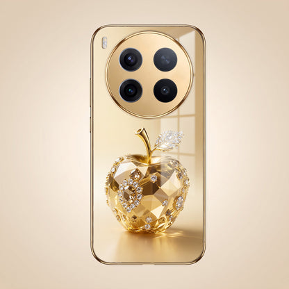 Vivo X300 Pro 5G Golden Apple Gold Electroplated Glass Phone Back Case