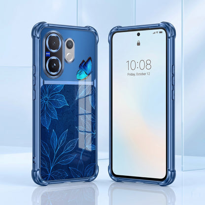 Vivo V60 5G Azure Butterfly Dual-Tone Transparent Airbags Case