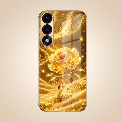 Oneplus Nord 5 5G Golden Rose Elegance Gold Electroplated Glass Phone Back Case