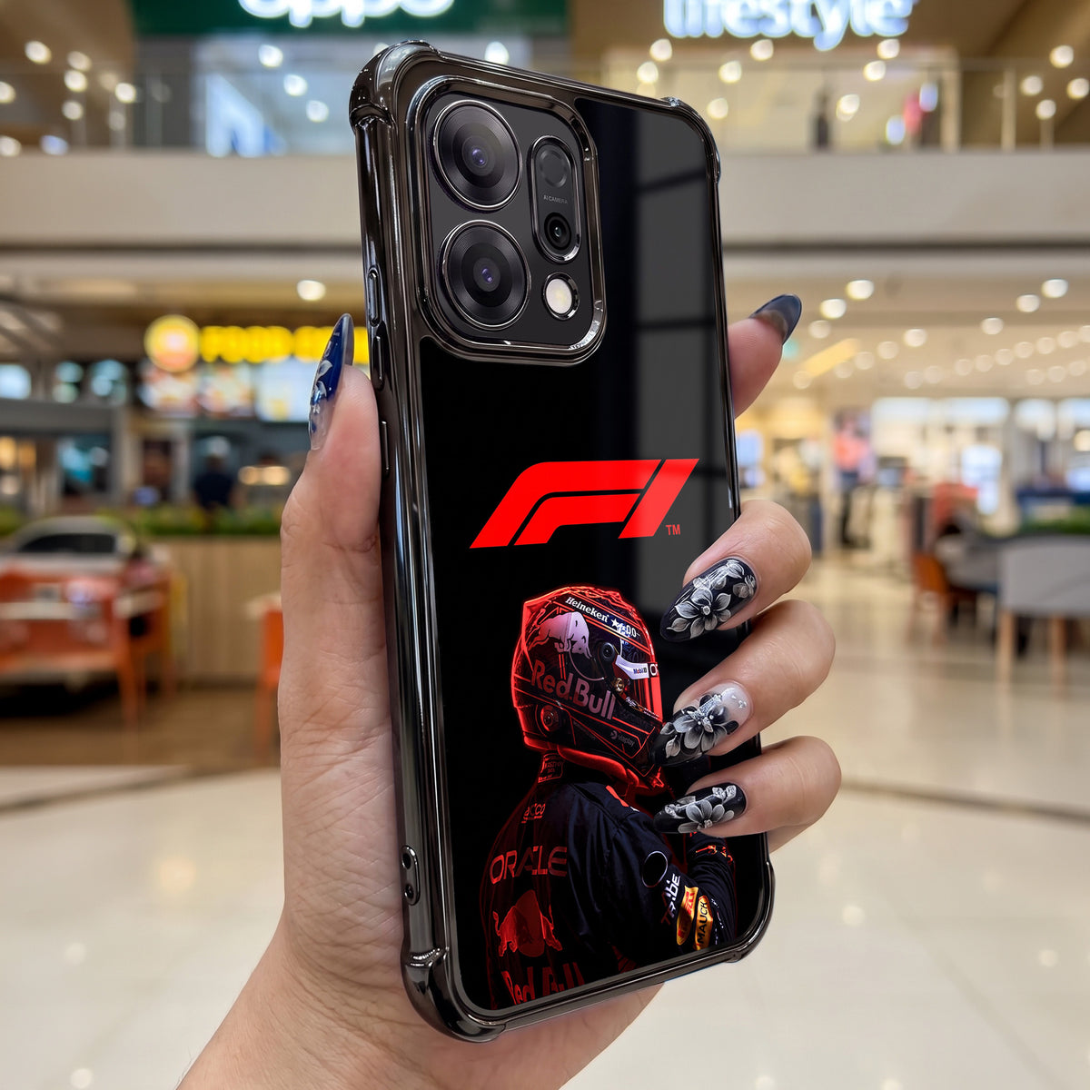 Oppo Reno 14 5G F1 Rider Airbags Printed Back Case