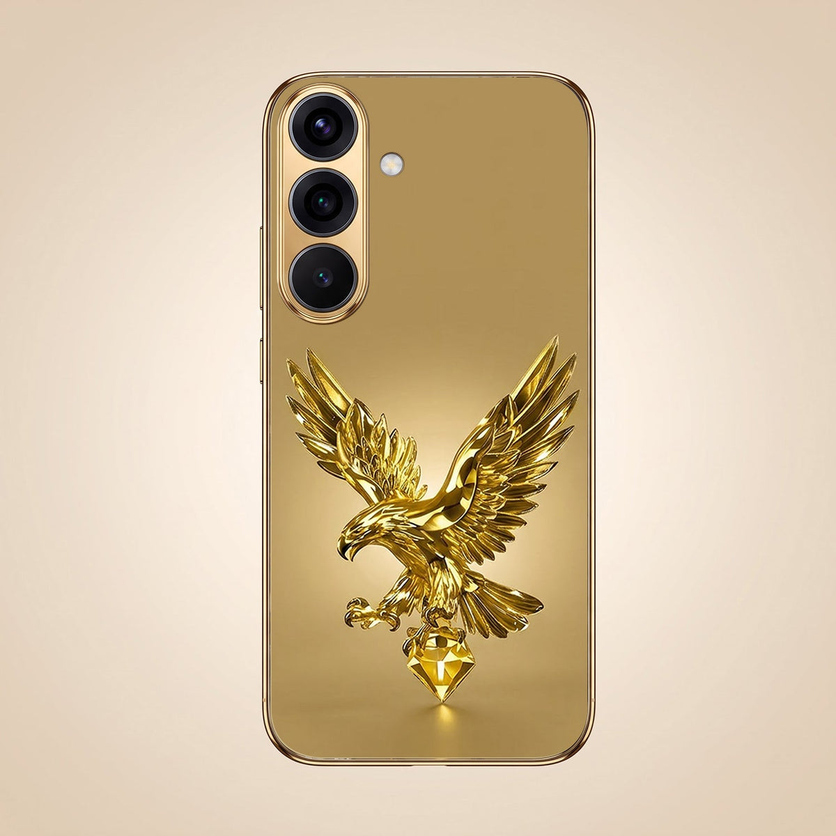 Samsung Galaxy A56 5G Golden Eagle Gold Electroplated Glass Phone Back Case