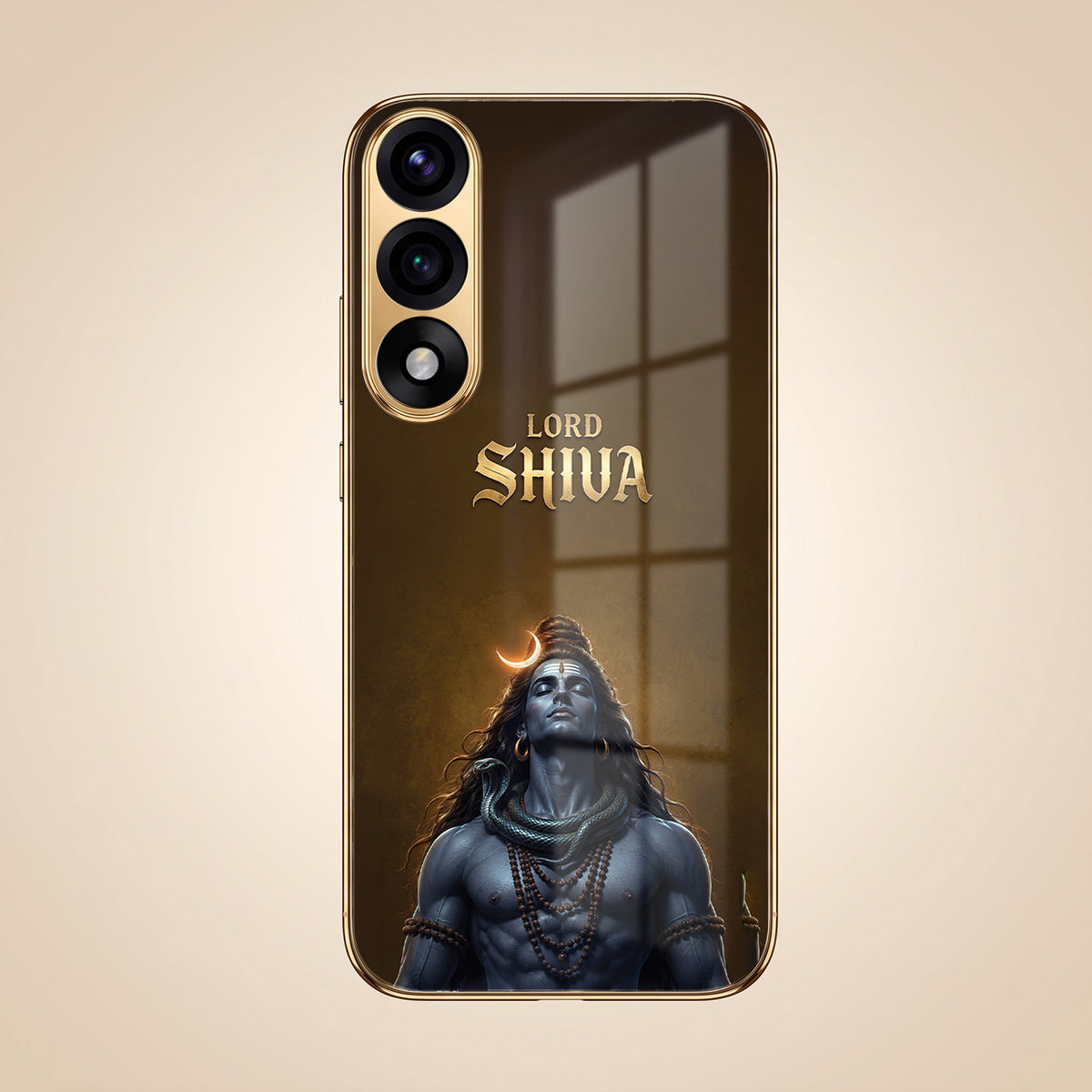 OnePlus Nord 5 5G Lord Shiva Gold Electroplated Glass Phone Back Case