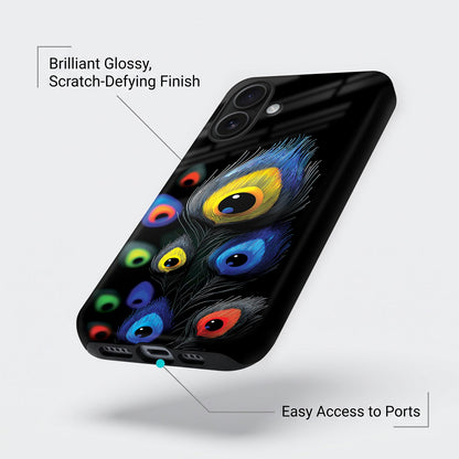 iPhone 16 5G Multi-Feather Peacock Protective Cases