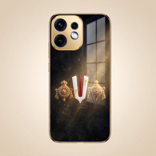 Oppo Reno 16 5G Royal Heritage Edition Gold Electroplated Glass Phone Back Case