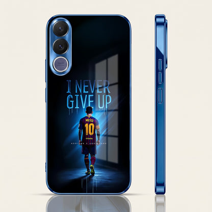 Vivo V70 FE 5G Naver Give Up Blue Electroplated Glass Phone Back Case