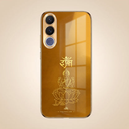 Vivo V70 FE 5G Shree Lakshmi Divine Gold Electroplated Glass Phone Back Case