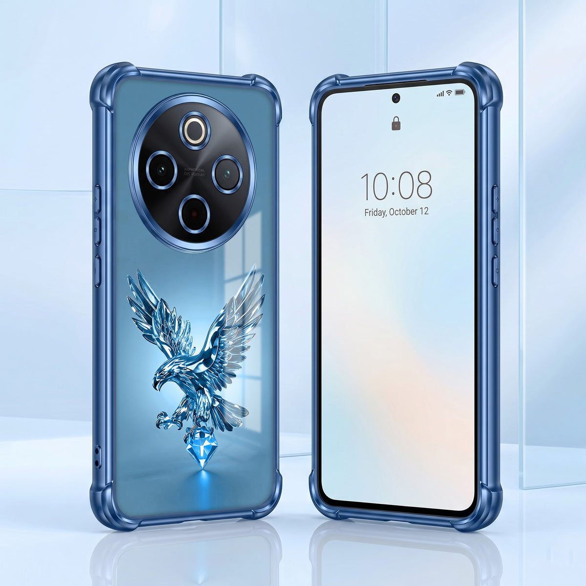 Vivo T4 5G Blue Eagle Airbags Printed Back Case