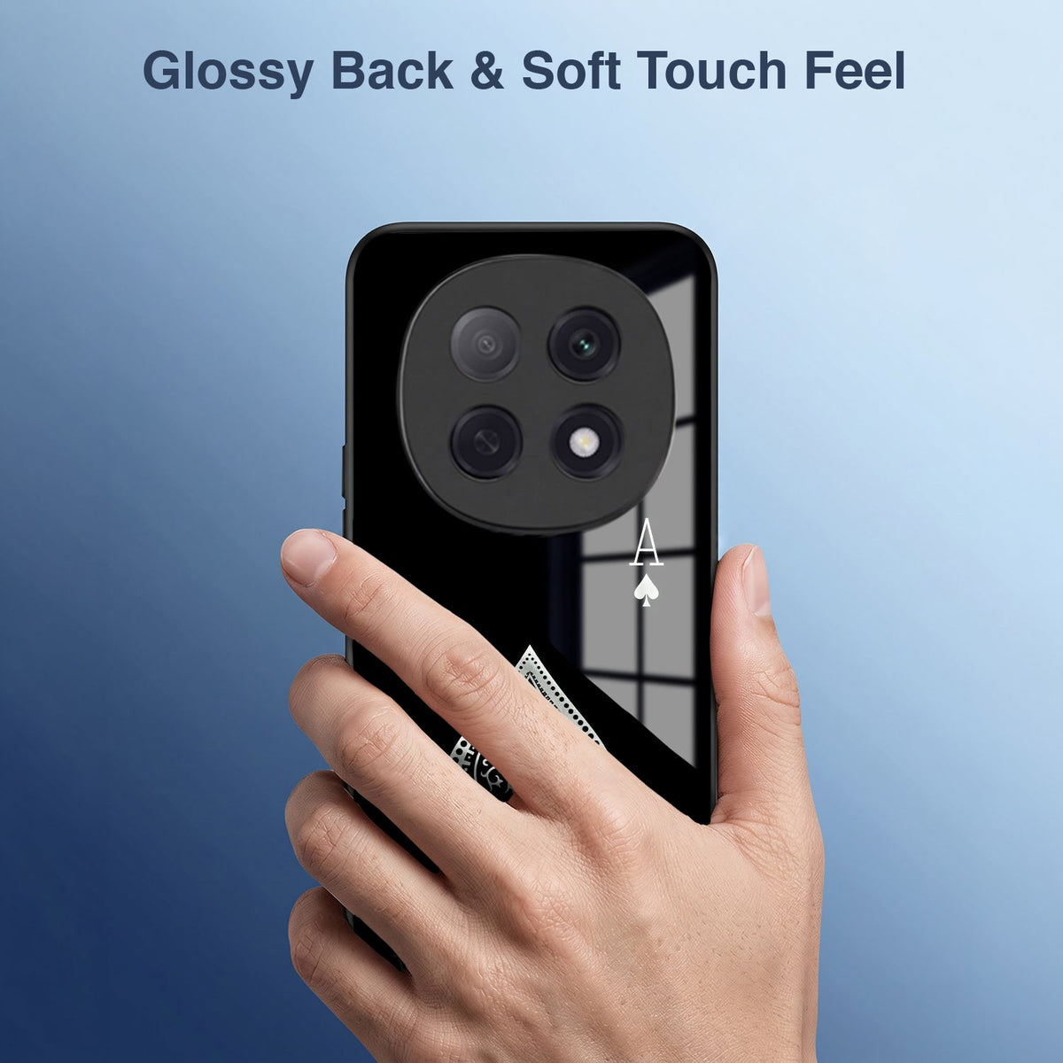 Oppo F29 Pro 5G Premium Acrylic Shockproof Glass Back Case (Black Ace)