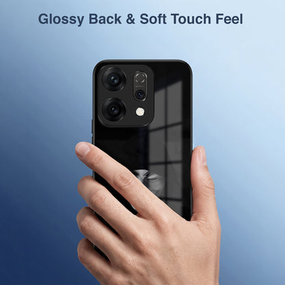 Oppo Reno 14 5G Premium Acrylic Shockproof Glass Back Case (Dark Hacker)