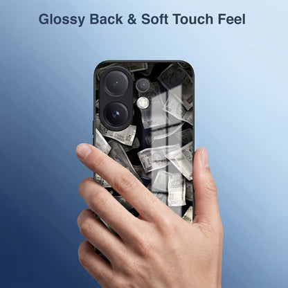 Vivo V60 5G Premium Acrylic Shockproof Glass Back Case (Money Magnet)