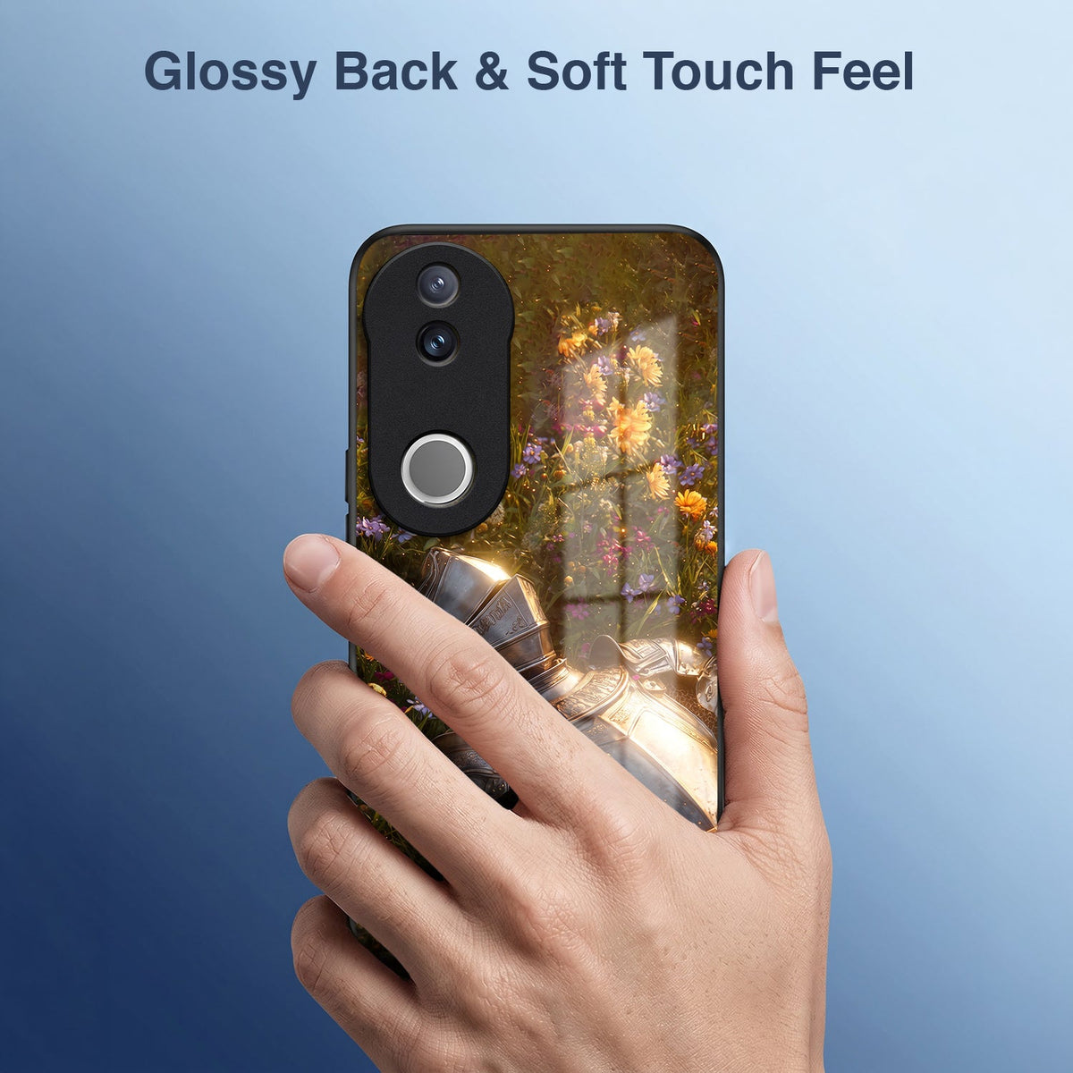 Vivo V50 5G Armored Knight Acrylic Glass Back Case