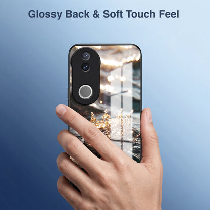 Vivo V50 5G Golden Crown Ocean Acrylic Glass Back Case
