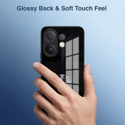 Vivo V60 5G Premium Acrylic Shockproof Glass Back Case (Dark Hacker)