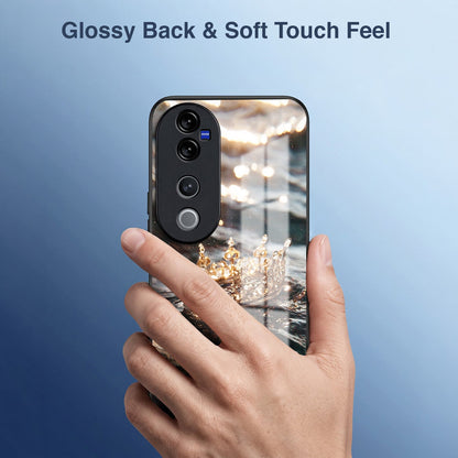 Vivo V40 Pro 5G Golden Crown Ocean Acrylic Glass Back Case